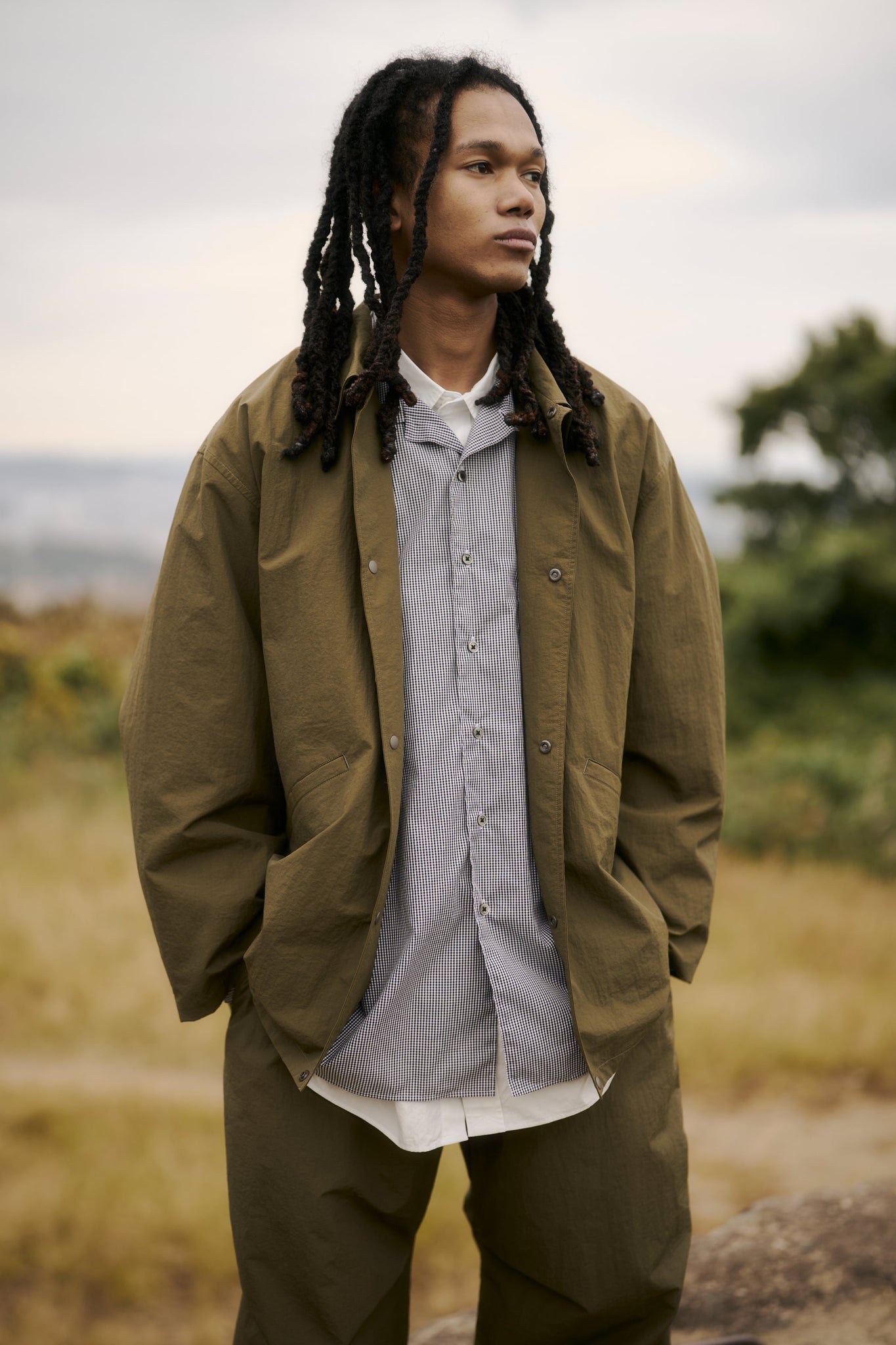 WINDS-DAY COTTON NYLON COACH JACKET